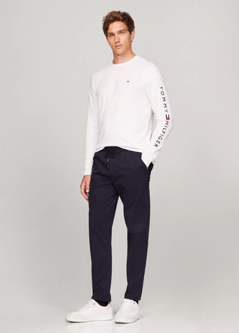 Белый демисезонный кэжуал лонгслив Tommy Hilfiger с логотипом