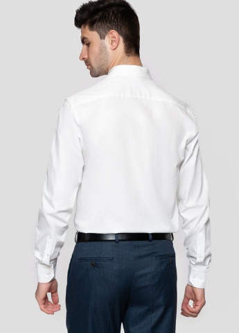 Белая кэжуал рубашка однотонная Gregory Arber