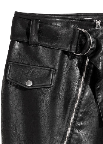 Черная кэжуал однотонная юбка H&M годе
