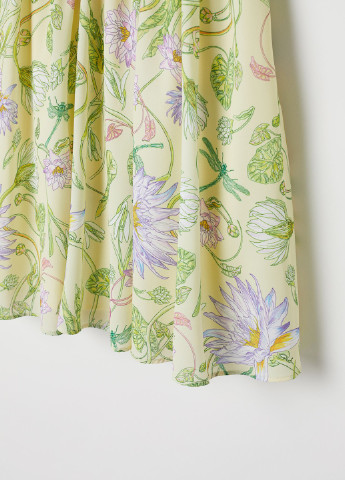 Жовтий кежуал сукня H&M з квітковим принтом