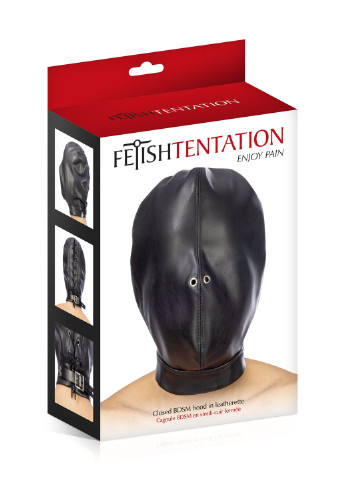 Капюшон для БДСМ Closed BDSM hood in leatherette Fetish Tentation (254885462)
