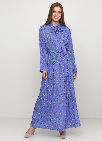 Синее кэжуал платье Made in Italy с цветочным принтом