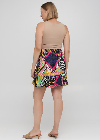 Разноцветная кэжуал с рисунком юбка C&A а-силуэта (трапеция)