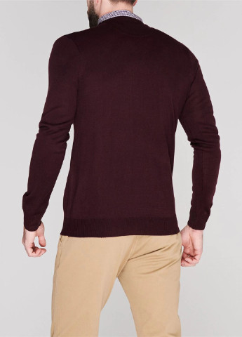 Бордовый демисезонный пуловер пуловер Pierre Cardin