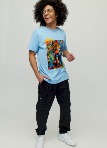 Голубая футболка мужская YAPPI