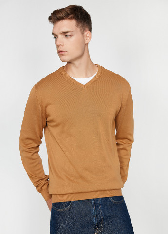 Бежевый демисезонный пуловер пуловер KOTON