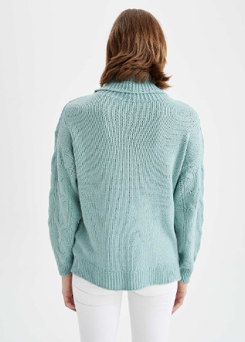 Мятный демисезонный свитер DeFacto