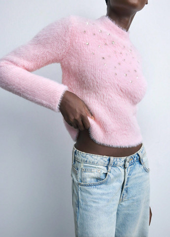 Бледно-розовый демисезонный джемпер джемпер SHEIN