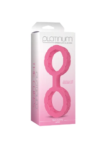 Наручники из силикона The Cuffs Large - Pink Doc Johnson (252383365)