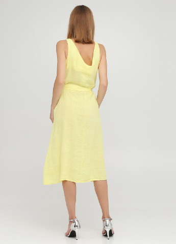 Желтое кэжуал платье а-силуэт Made in Italy однотонное