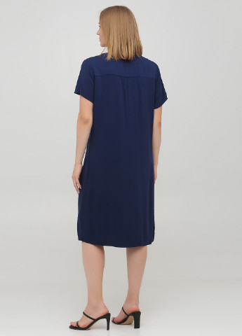 Темно-синя кежуал сукня Collection L однотонна