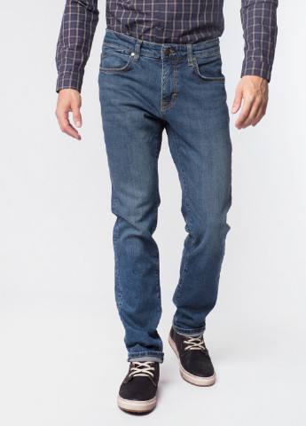 Синие демисезонные прямые джинсы MR 520