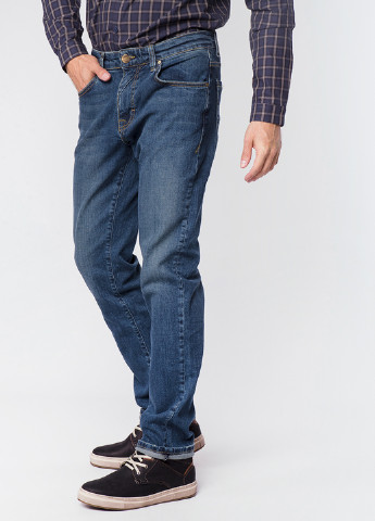 Синие демисезонные прямые джинсы MR 520