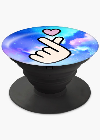 Попсокет (Popsockets) тримач для смартфону БТС (BTS) (8754-1063) Чорний MobiPrint (216748206)