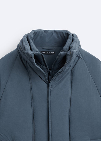 Серо-синяя демисезонная куртка Zara