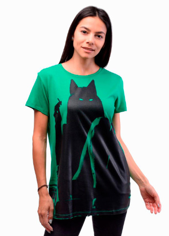 Зеленая всесезон футболка женская temptation зелёный Power Футболки