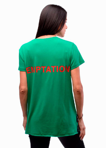 Зеленая всесезон футболка женская temptation зелёный Power Футболки
