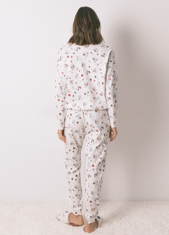 Біла всесезон піжама (лонгслів, штани) лонгслів + брюки Women'secret