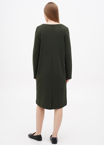 Темно-зелена кежуал сукня S.Oliver однотонна