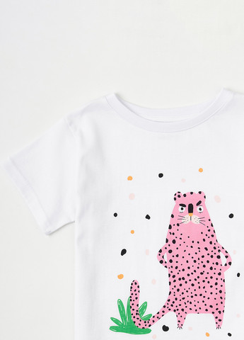 Белая летняя футболка KRAKO