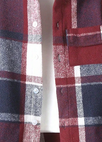 Красная кэжуал рубашка в клетку SHEIN