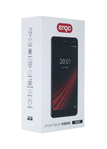 Смартфон V550 Vision 2 / 16GB Black Ergo v550 vision 2/16gb black (133442601)