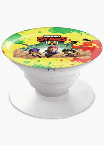 Попсокет (Popsockets) тримач для смартфону Бравл Старс (Brawl Stars) (8754-1024) Чорний MobiPrint (216748462)