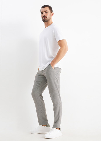 Черно-белые кэжуал демисезонные чиносы брюки C&A