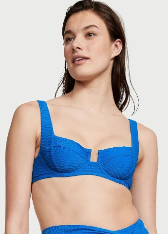 Синий летний купальник (бюстгальтер, трусики) раздельный Victoria's Secret