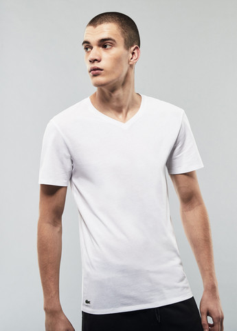 Біла футболка (3 шт.) з коротким рукавом Lacoste