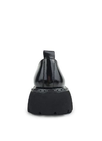 Шкіряні чорні лофери жіночі на низькому каблуці Brocoli (244376041)
