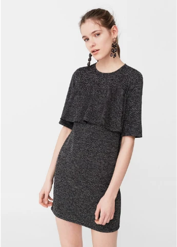 Черное кэжуал платье Mango однотонное