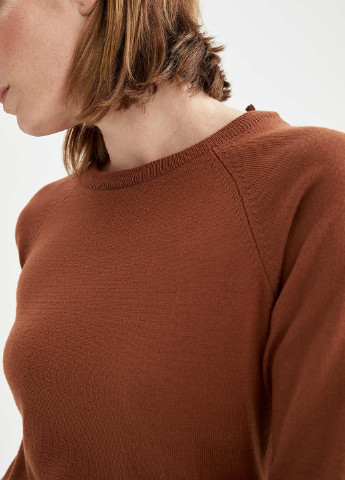 Розово-коричневый демисезонный свитер джемпер DeFacto
