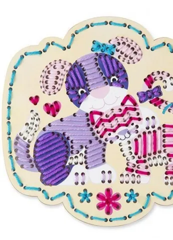Набір для творчості Melissa & Doug Вишивка по дереву Кошеня і щеня (MD8916) Melissa&Doug (202374047)