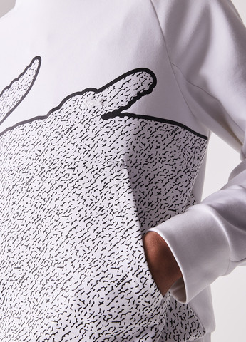 Білий світшот Lacoste малюнок без декору (329694539)