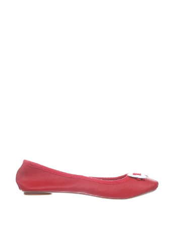 Красные кэжуал балетки Bershka со шнуровкой