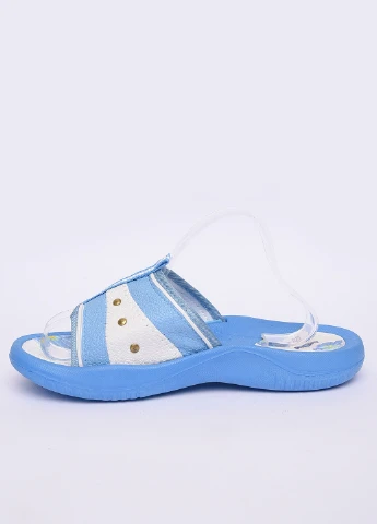 Голубые шлепки женские голубые Let's Shop