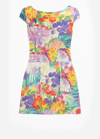 Комбінована кежуал сукня кльош Sassofono з квітковим принтом