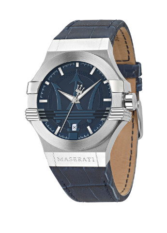 Часы Maserati Potenza однотонные синие классические