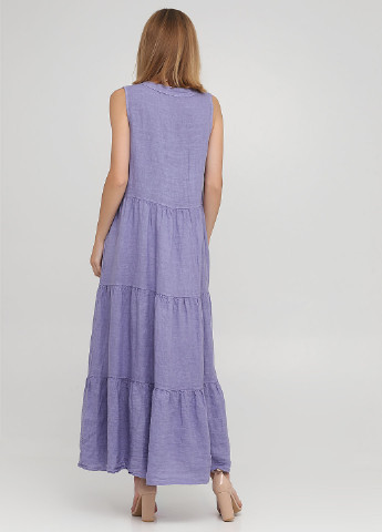 Светло-фиолетовое кэжуал платье а-силуэт Made in Italy однотонное