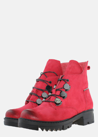 Зимние ботинки rгелик5n красный Vikttorio из натурального нубука