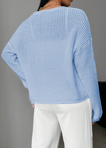 Голубой демисезонный кардиган SHEIN