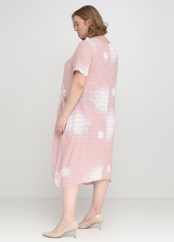 Світло-рожева кежуал платье Made in Italy з абстрактним візерунком