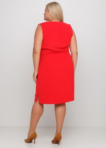 Красное коктейльное платье клеш Friendtex однотонное
