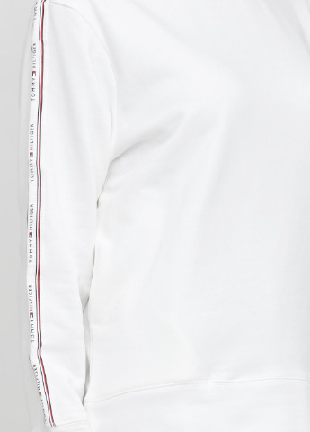 Світшот Tommy Hilfiger - Прямий крій логотип білий кежуал трикотаж, бавовна - (250450719)