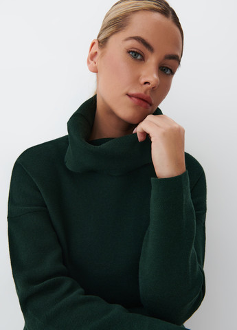 Темно-зелений демісезонний светр Mohito