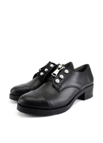 Черные женские кэжуал туфли без каблука украинские - фото