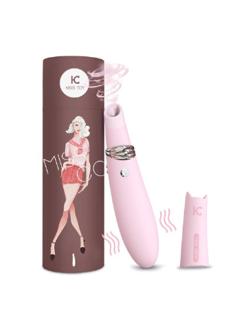 Вакуумний стимулятор з вібрацією KisToy Miss CC Pink KissToy (252297223)
