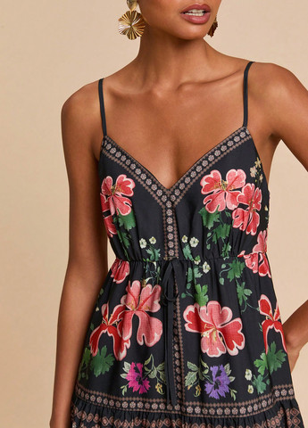 Летний женский сарафан SHEIN в цветочек