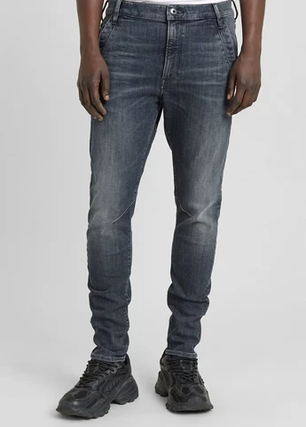 Серо-синие демисезонные скинни джинсы G-Star Raw